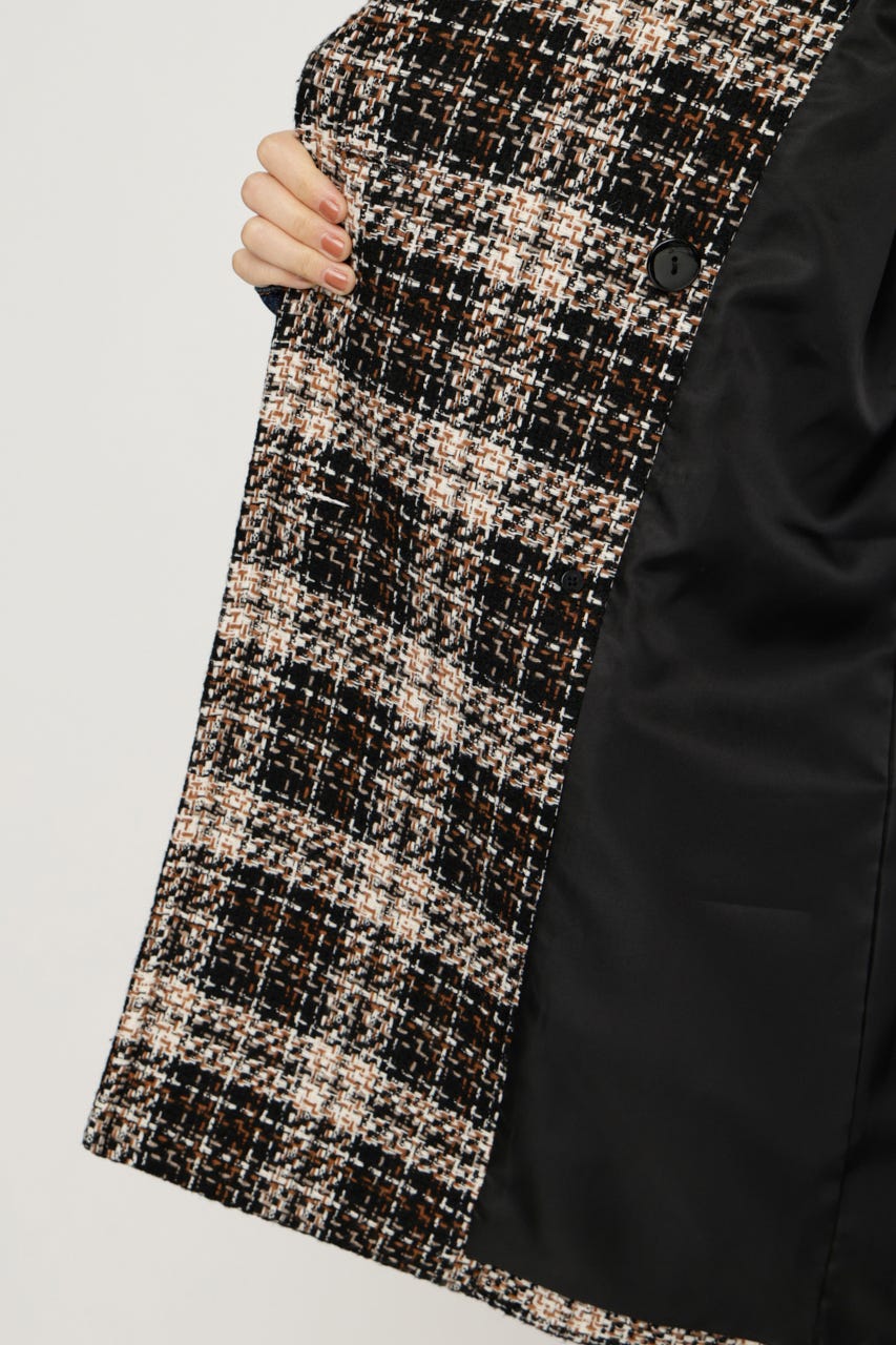 BIG COLLAR DOUBLE MIDI コート Multi_1 FREE