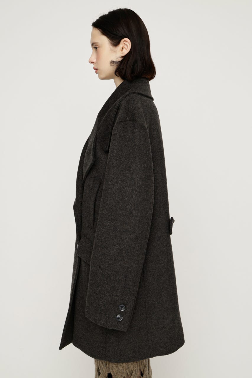 BIG COLLAR DOUBLE MIDI コート T.GRY FREE