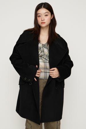 BIG COLLAR DOUBLE MIDI コート