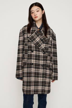 BIG COLLAR DOUBLE MIDI コート