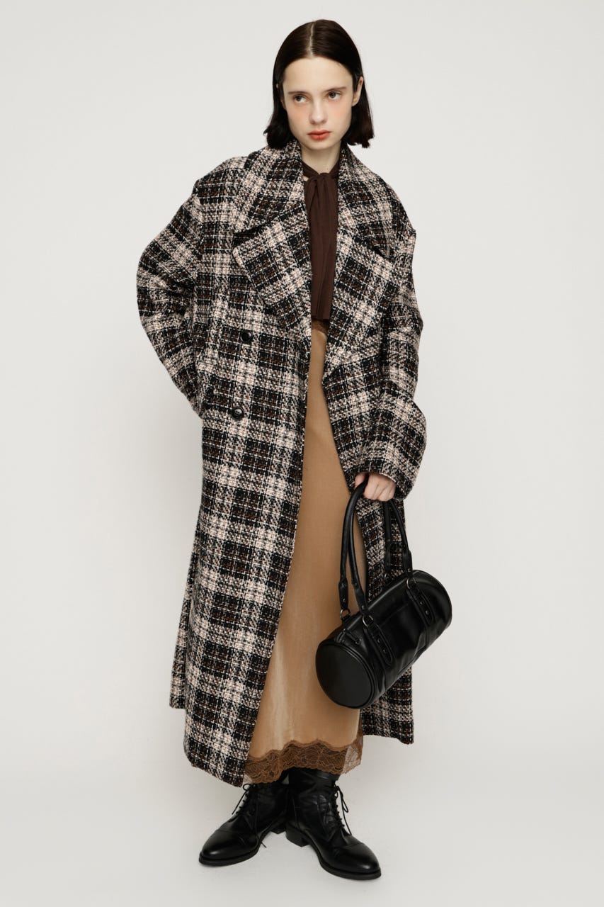 BIG COLLAR DOUBLE LONG コート Multi_1 FREE