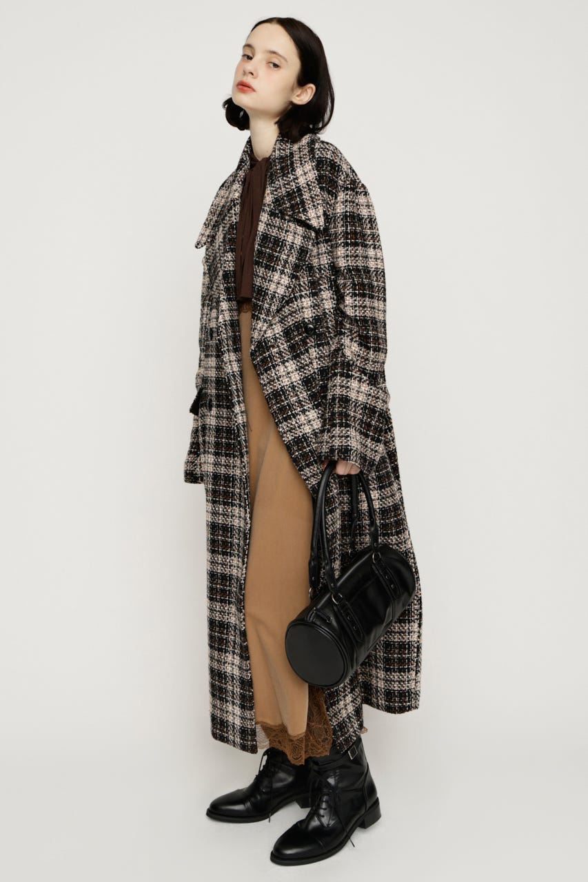 BIG COLLAR DOUBLE LONG コート Multi_1 FREE
