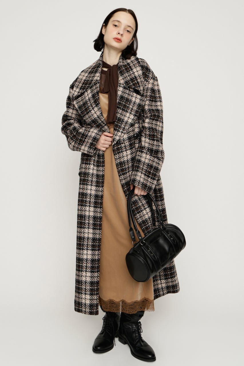 BIG COLLAR DOUBLE LONG コート Multi_1 FREE