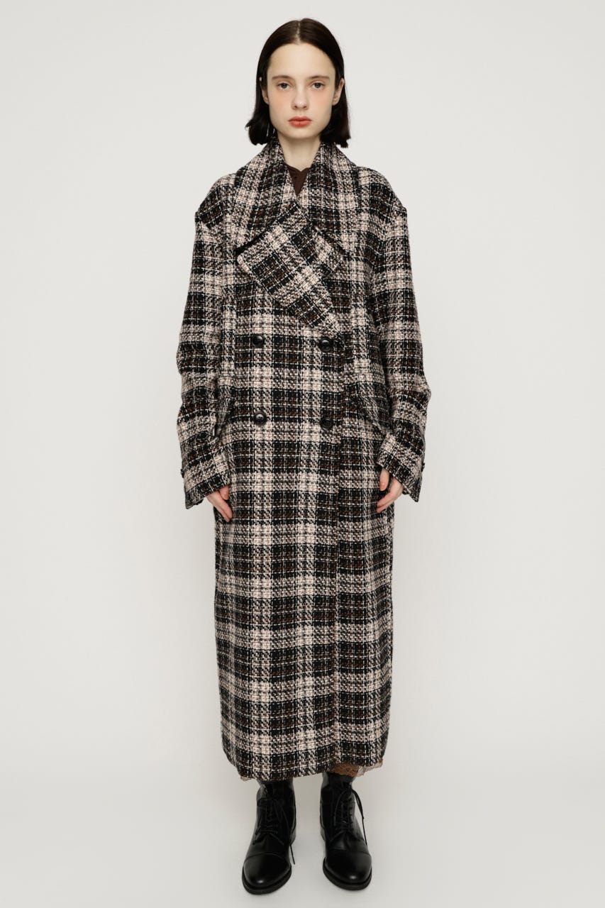 BIG COLLAR DOUBLE LONG コート Multi_1 FREE