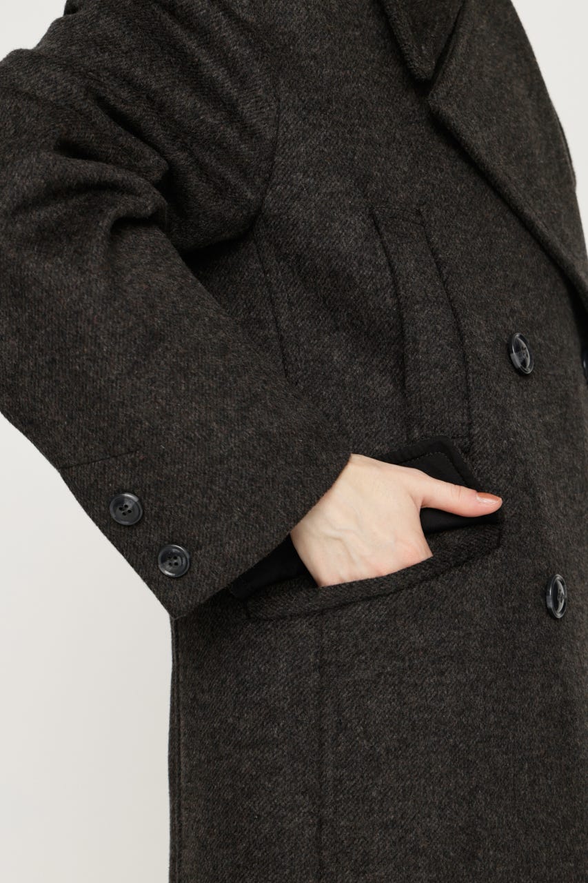 BIG COLLAR DOUBLE LONG コート T.GRY FREE