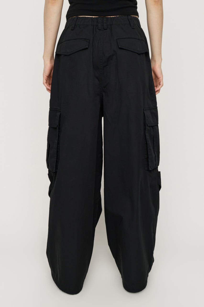 OVER LOOSE ZIP CARGO パンツ BLK 1