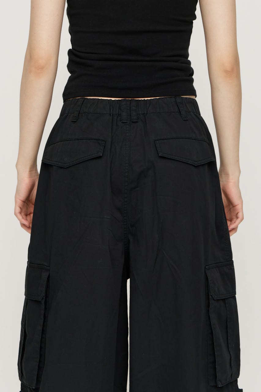 OVER LOOSE ZIP CARGO パンツ BLK 1