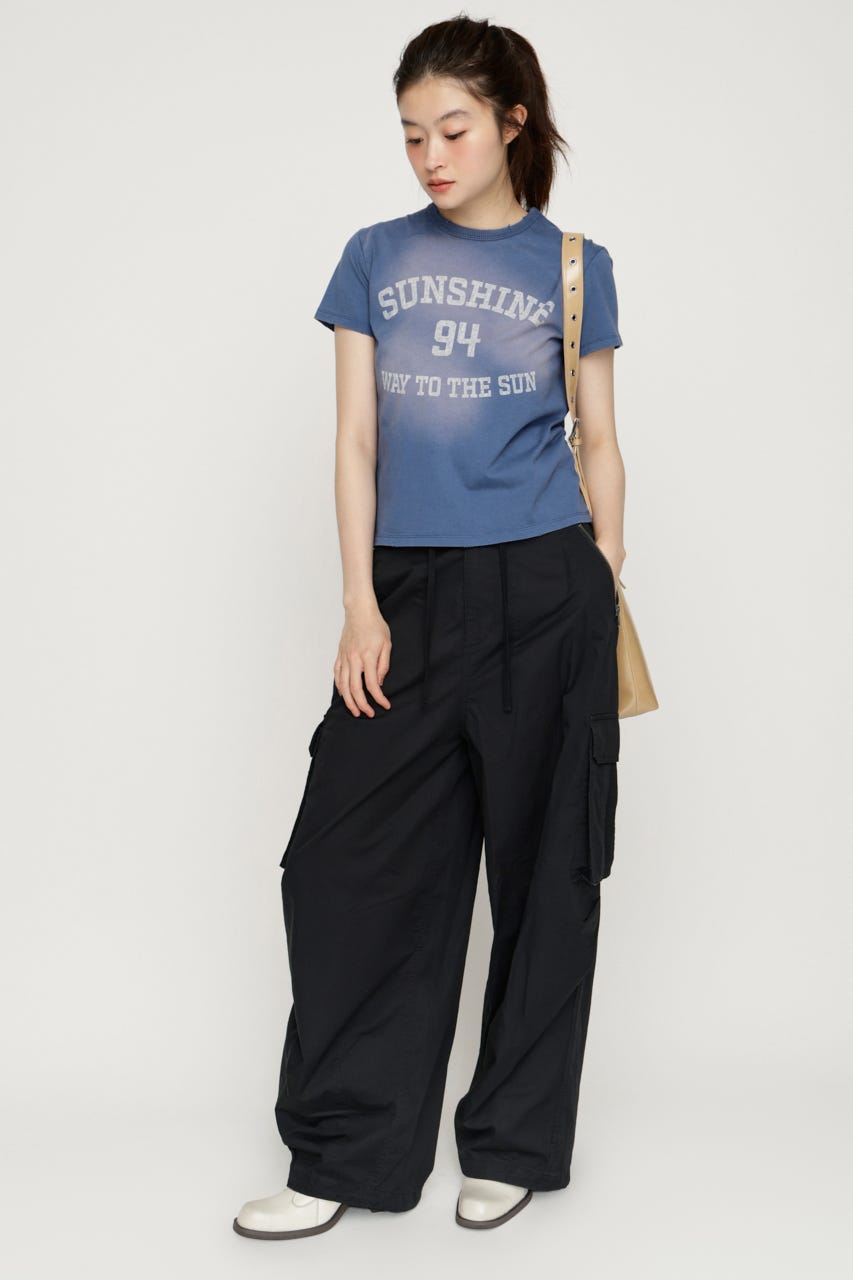 OVER LOOSE ZIP CARGO パンツ BLK 1