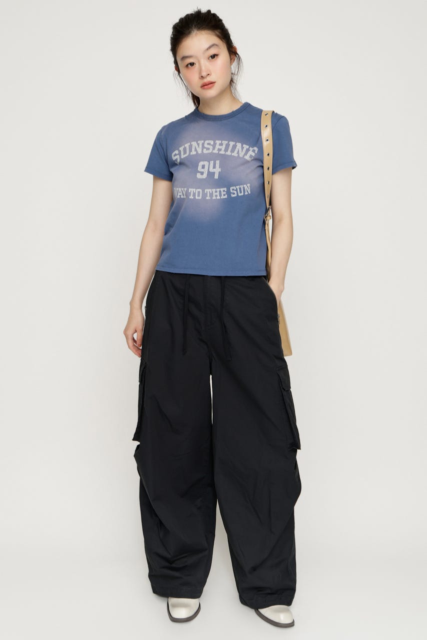 OVER LOOSE ZIP CARGO パンツ BLK 1