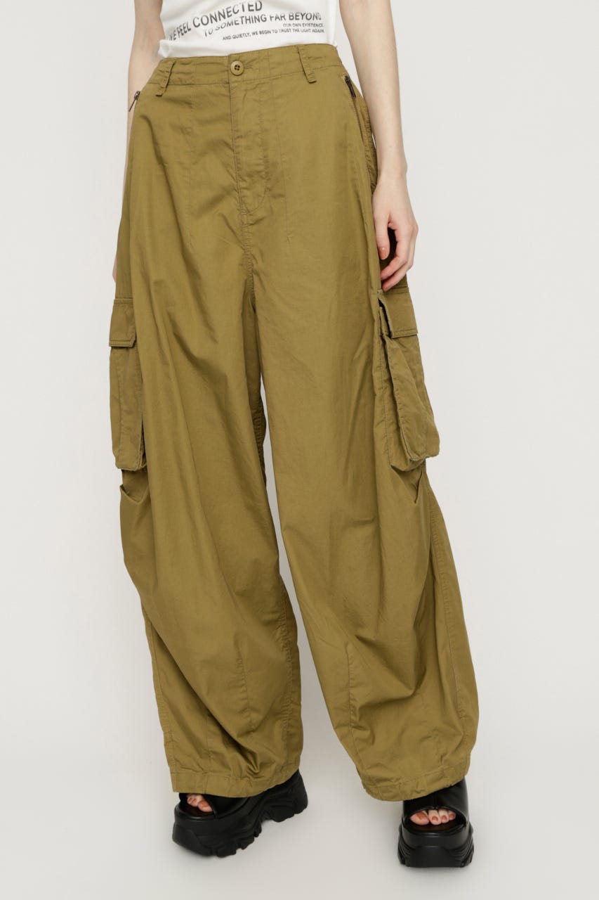 OVER LOOSE ZIP CARGO パンツ KHA 2