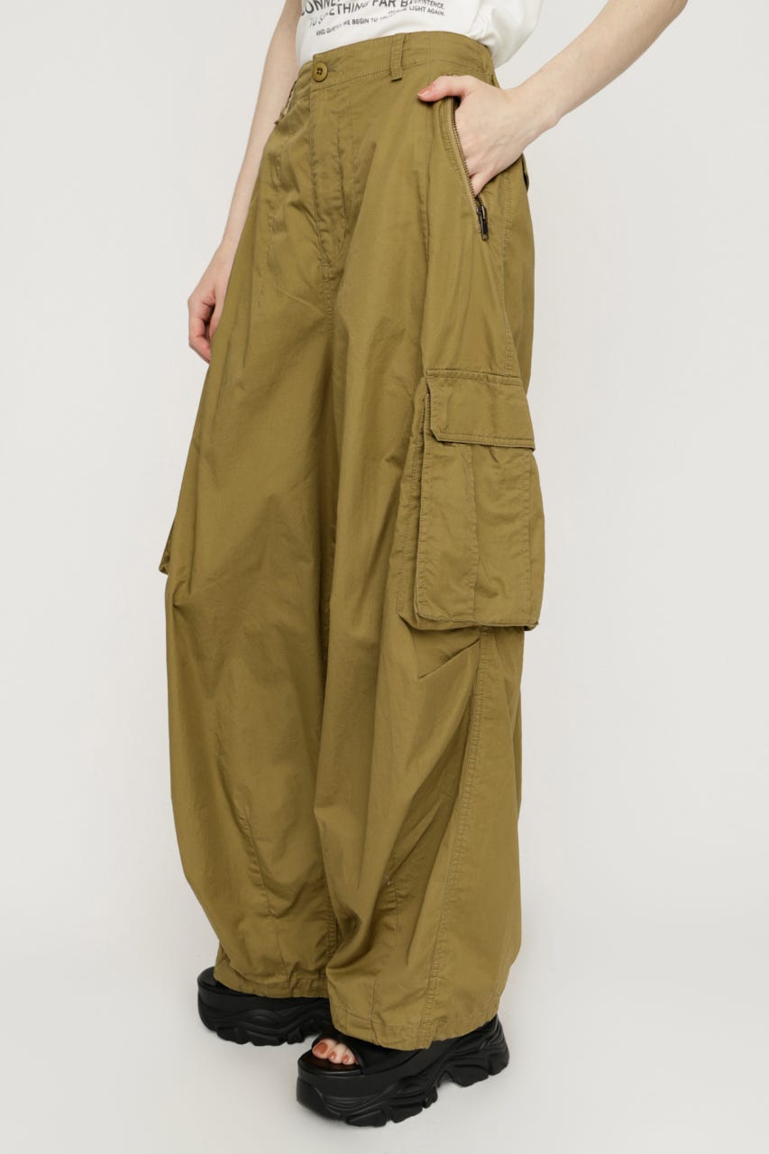 OVER LOOSE ZIP CARGO パンツ KHA 2