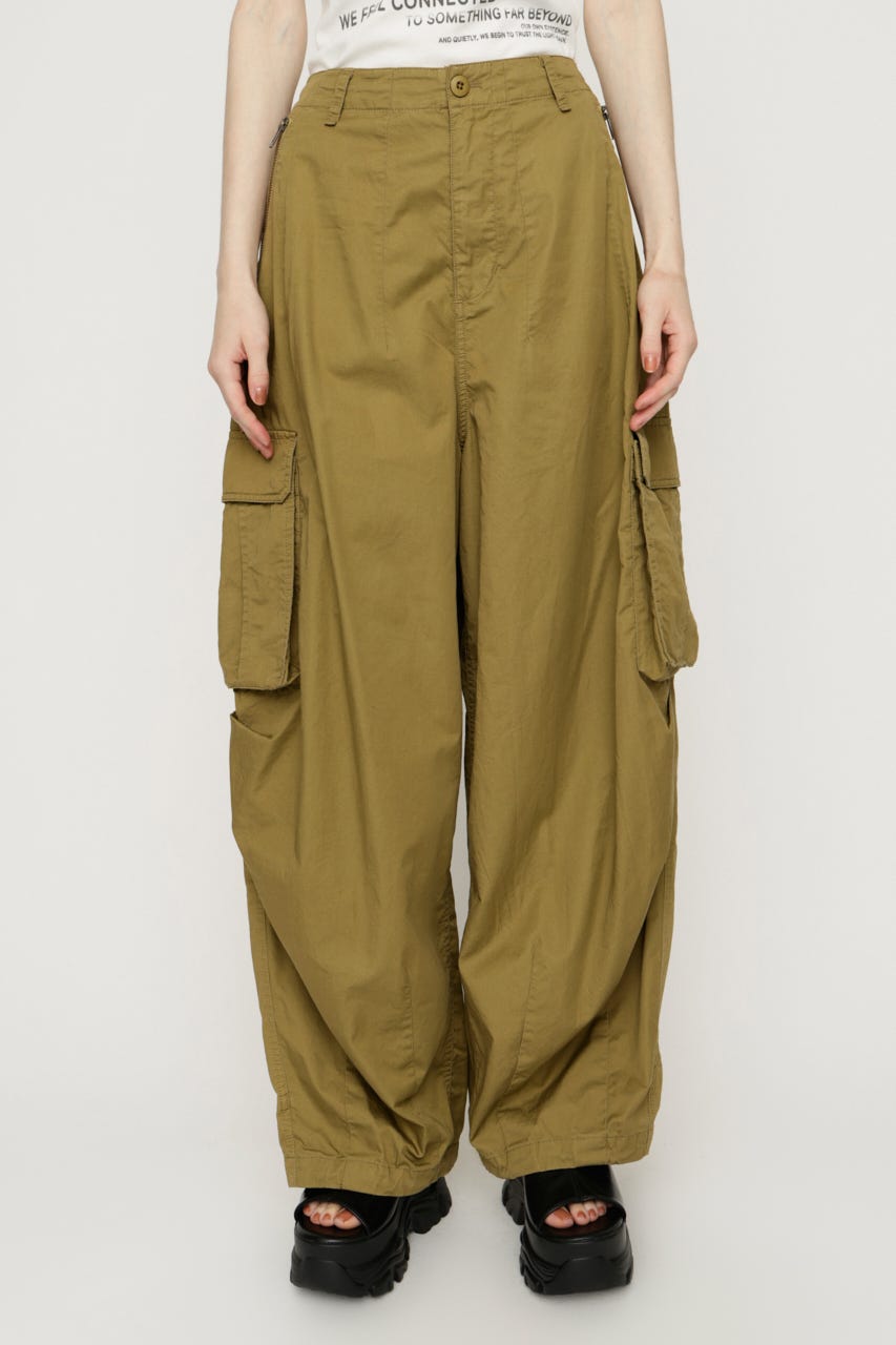 OVER LOOSE ZIP CARGO パンツ KHA 2