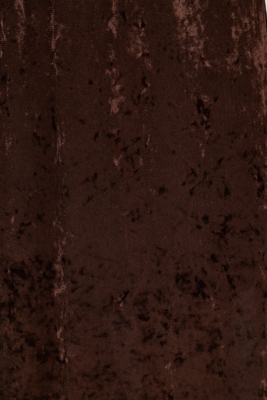 SHEER CHENILLE ロングスカート BRN FREE
