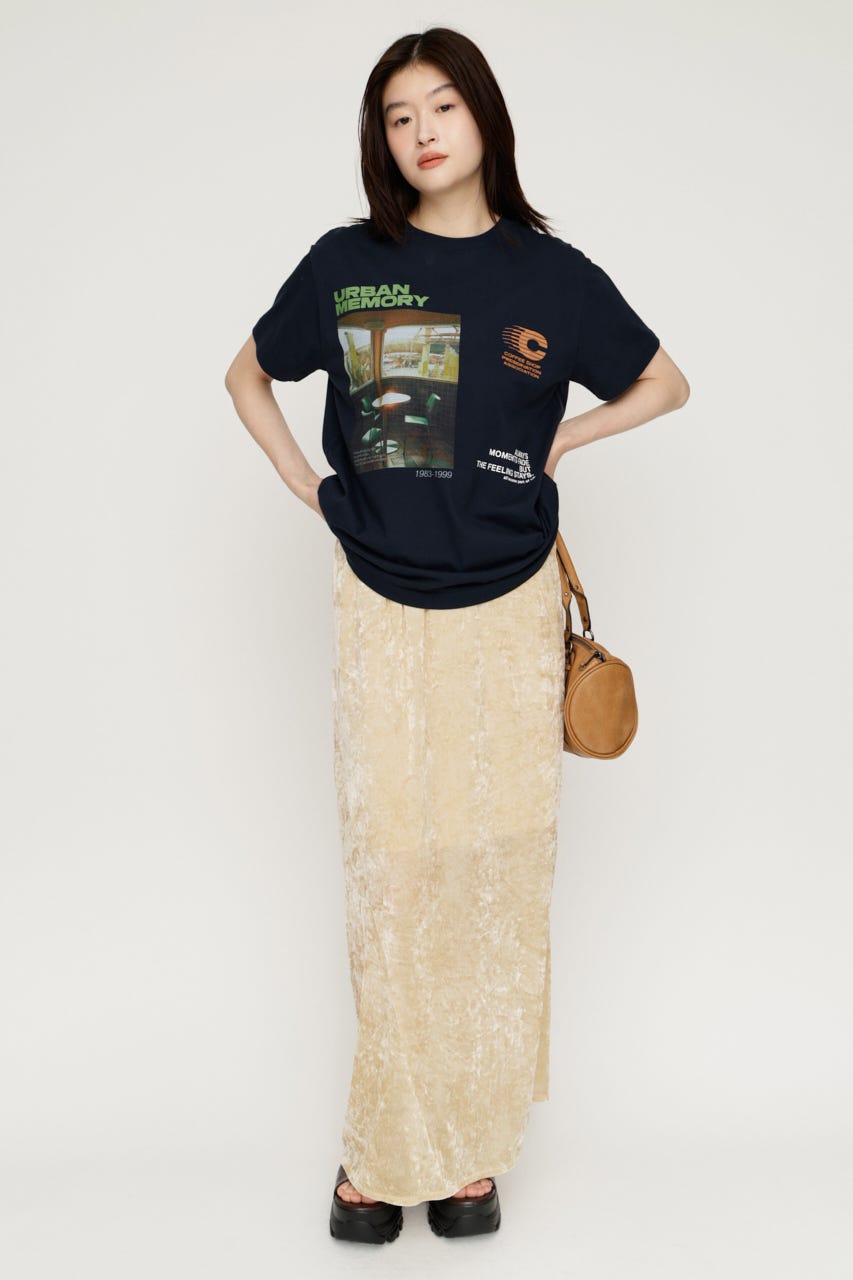 SHEER CHENILLE ロングスカート IVOY FREE