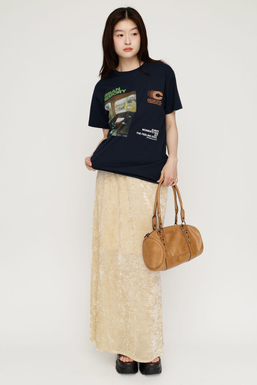 SHEER CHENILLE ロングスカート IVOY FREE