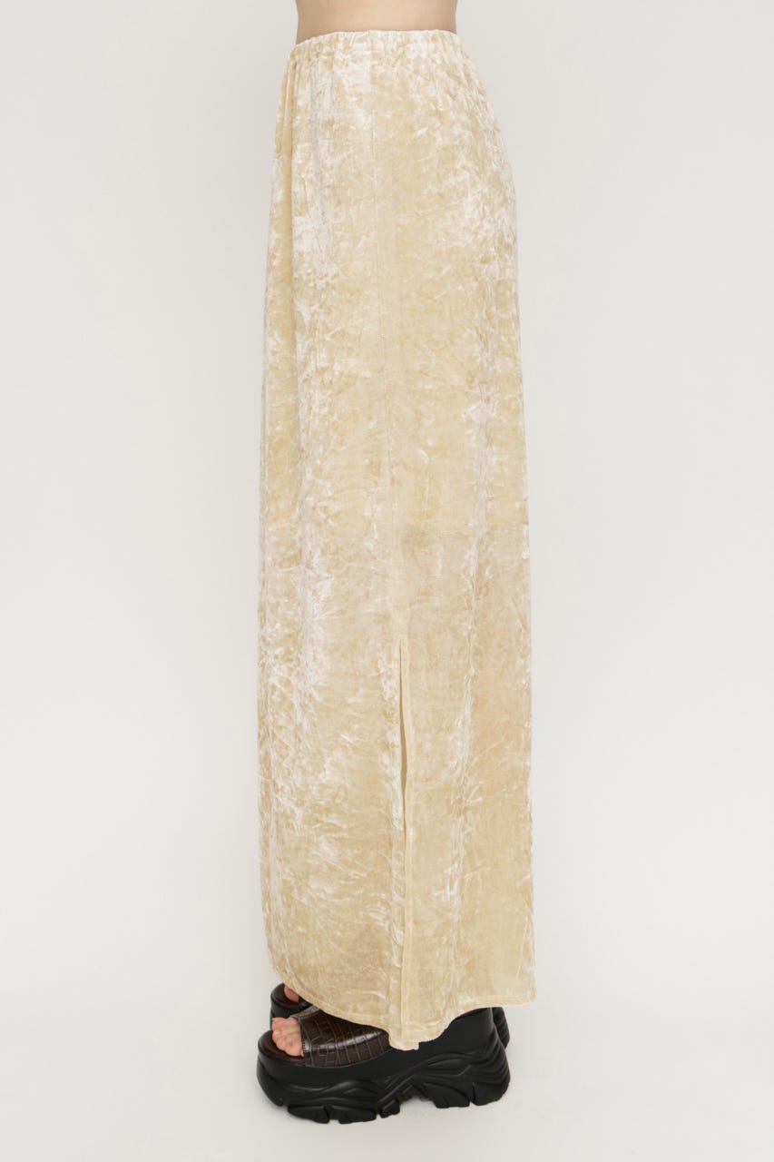 SHEER CHENILLE ロングスカート IVOY FREE