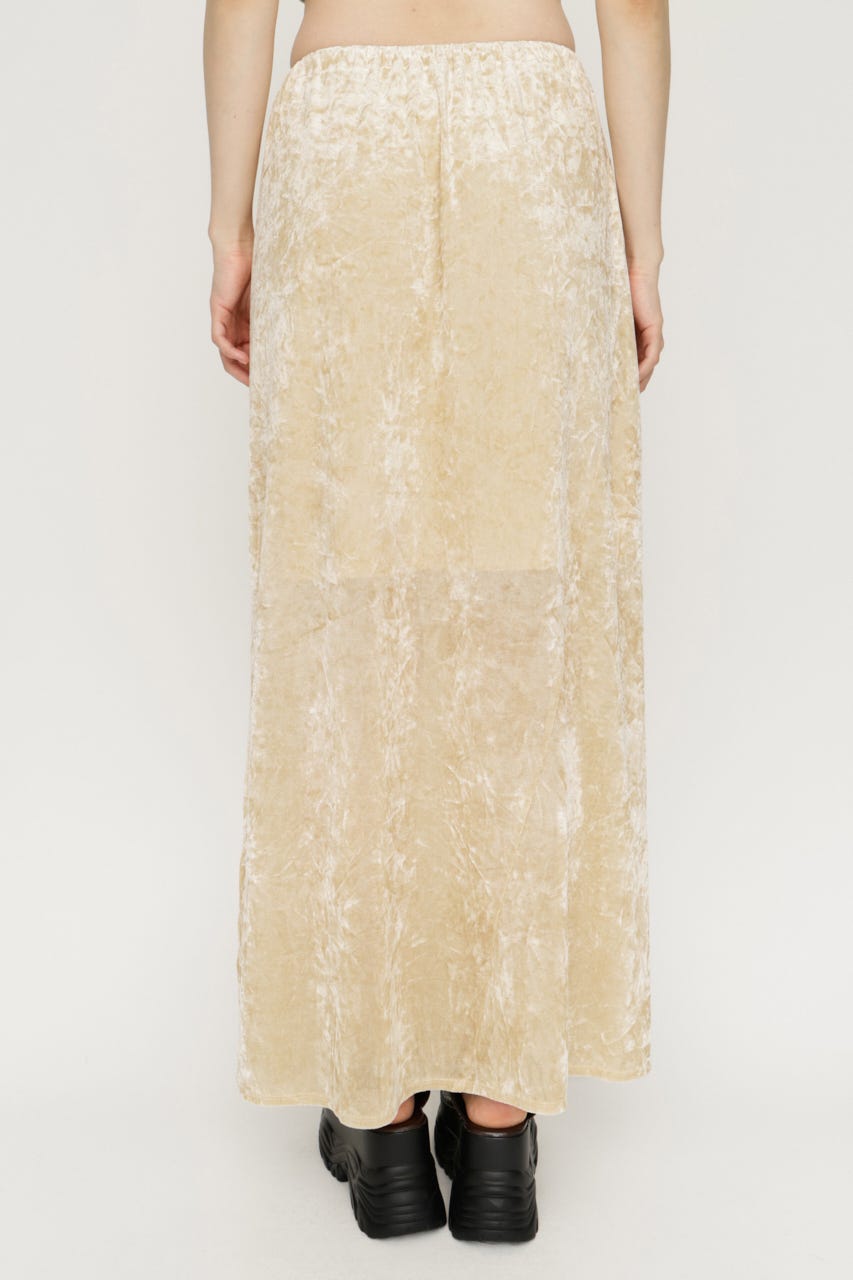 SHEER CHENILLE ロングスカート IVOY FREE