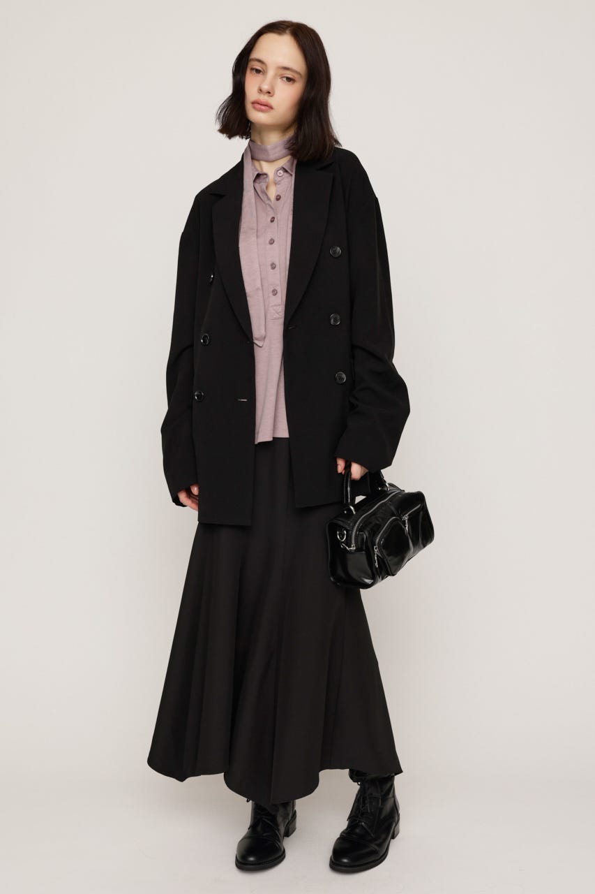 【AW PRE ORDER 第2弾】SKINNY MERMAID HEM ロングスカート BLK 1