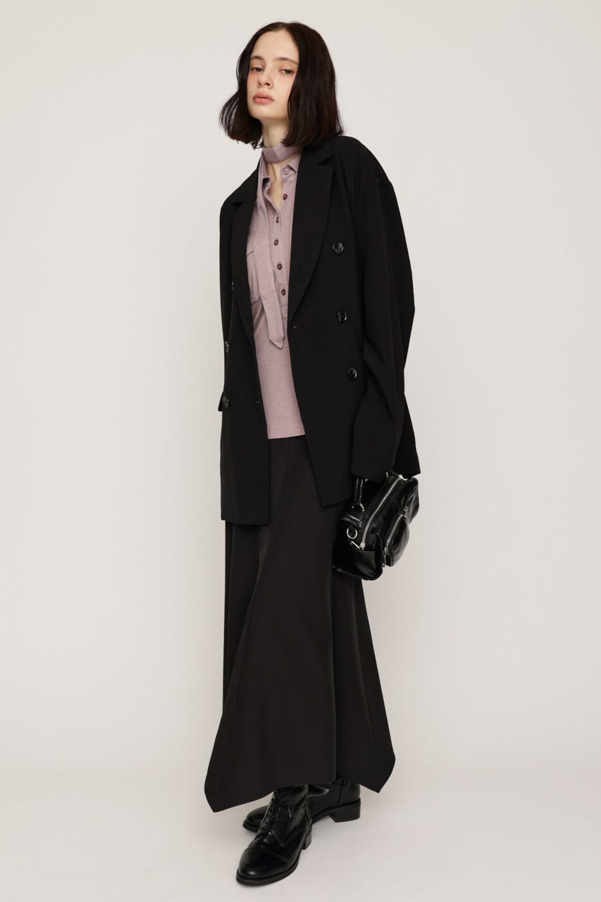【AW PRE ORDER 第2弾】SKINNY MERMAID HEM ロングスカート BLK 1