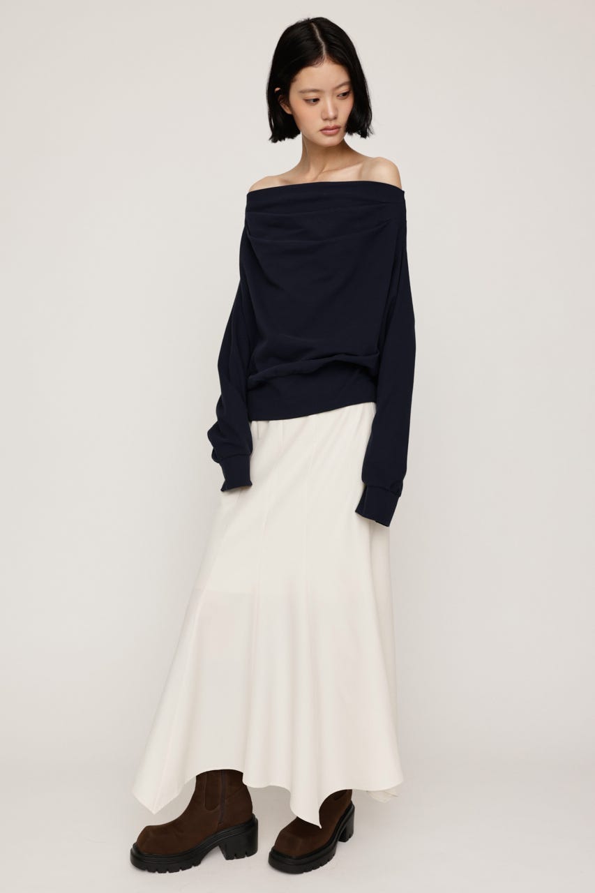 【AW PRE ORDER 第2弾】SKINNY MERMAID HEM ロングスカート IVOY 0
