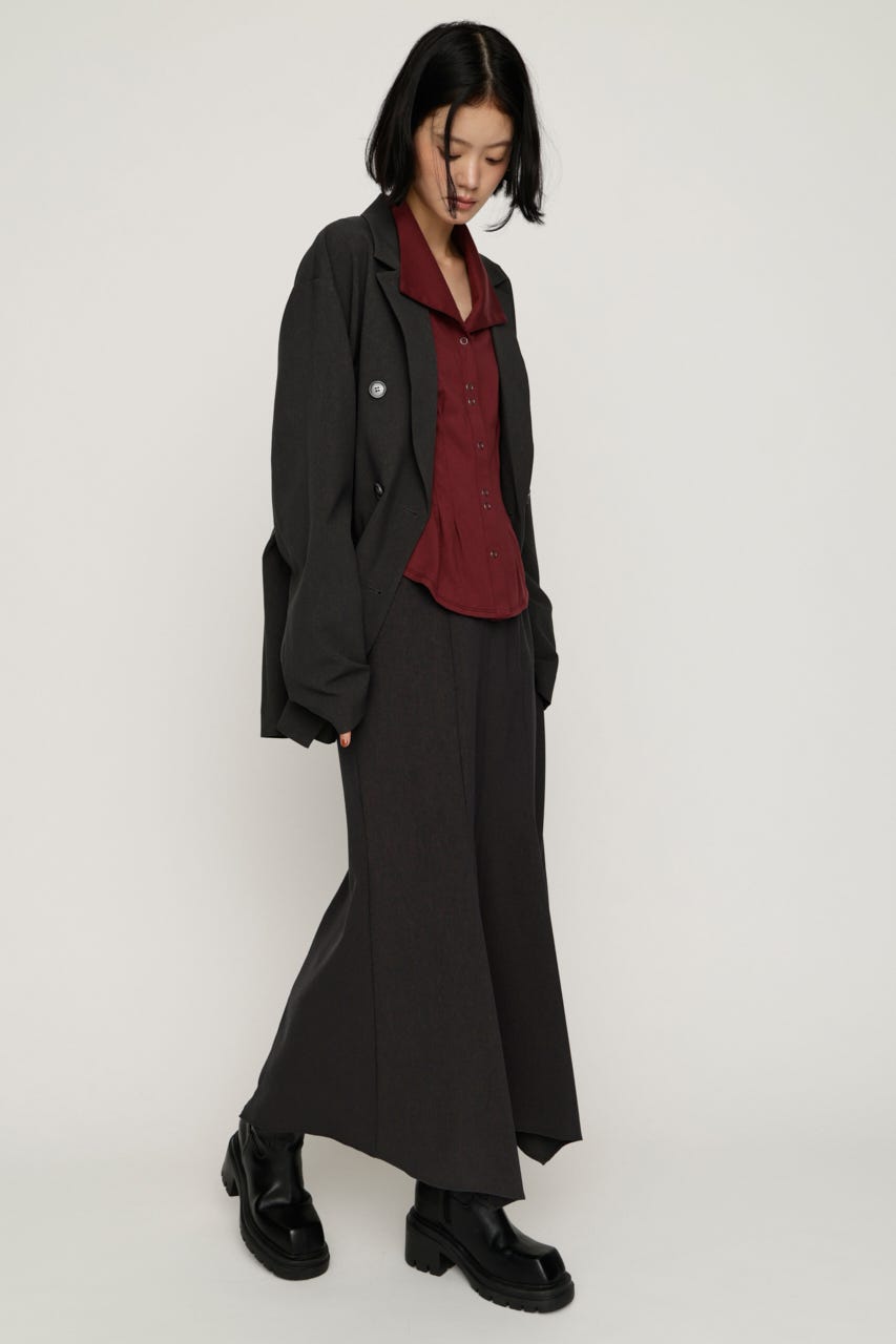 【AW PRE ORDER 第2弾】SKINNY MERMAID HEM ロングスカート T.GRY 1