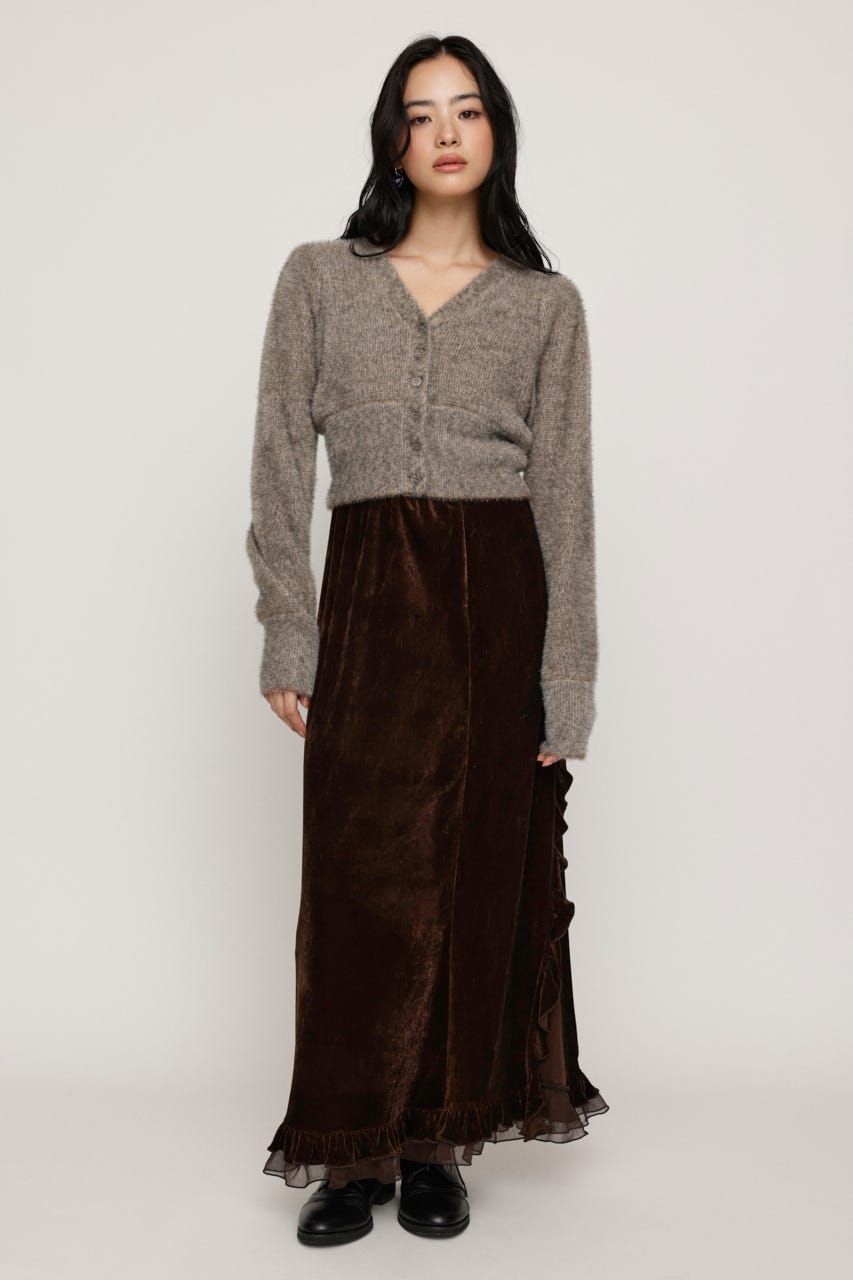 VELOURS FRILL スカート BRN 0