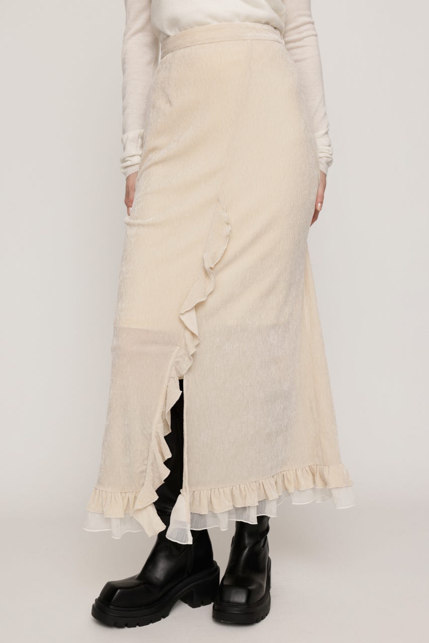 VELOURS FRILL スカート IVOY 0