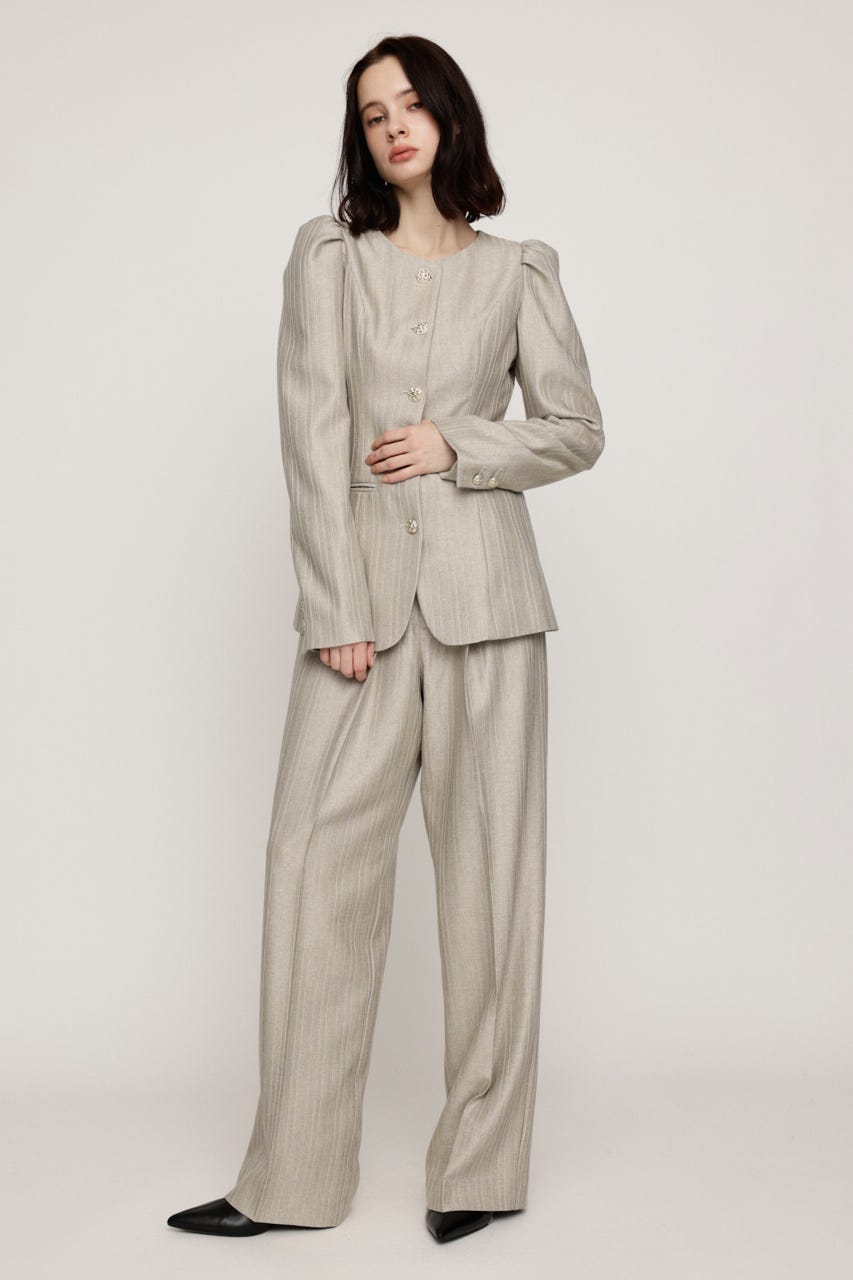 HERRINGBONE C／P STRAIGHT パンツ BEG 1