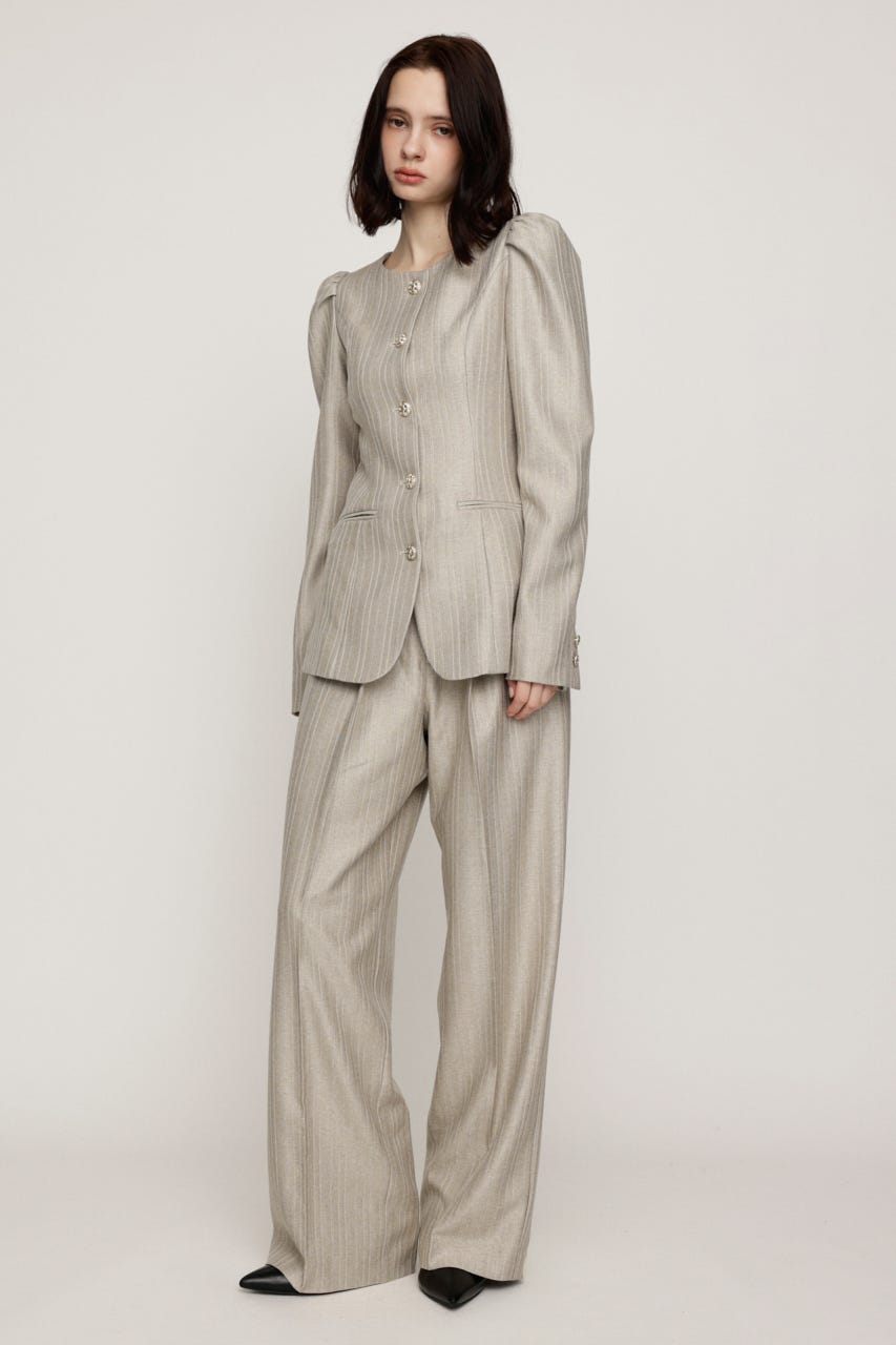 HERRINGBONE C／P STRAIGHT パンツ BEG 1