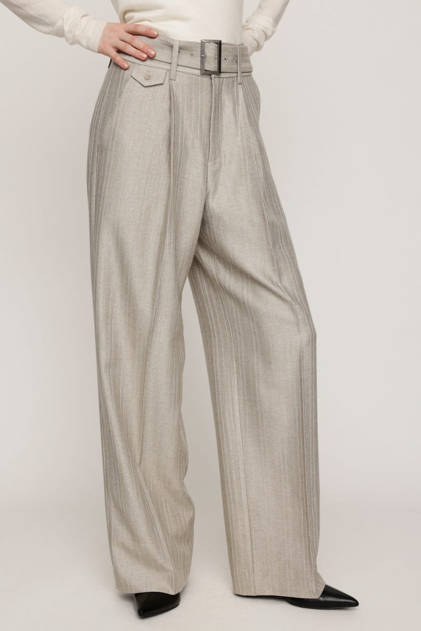 HERRINGBONE C／P STRAIGHT パンツ BEG 1