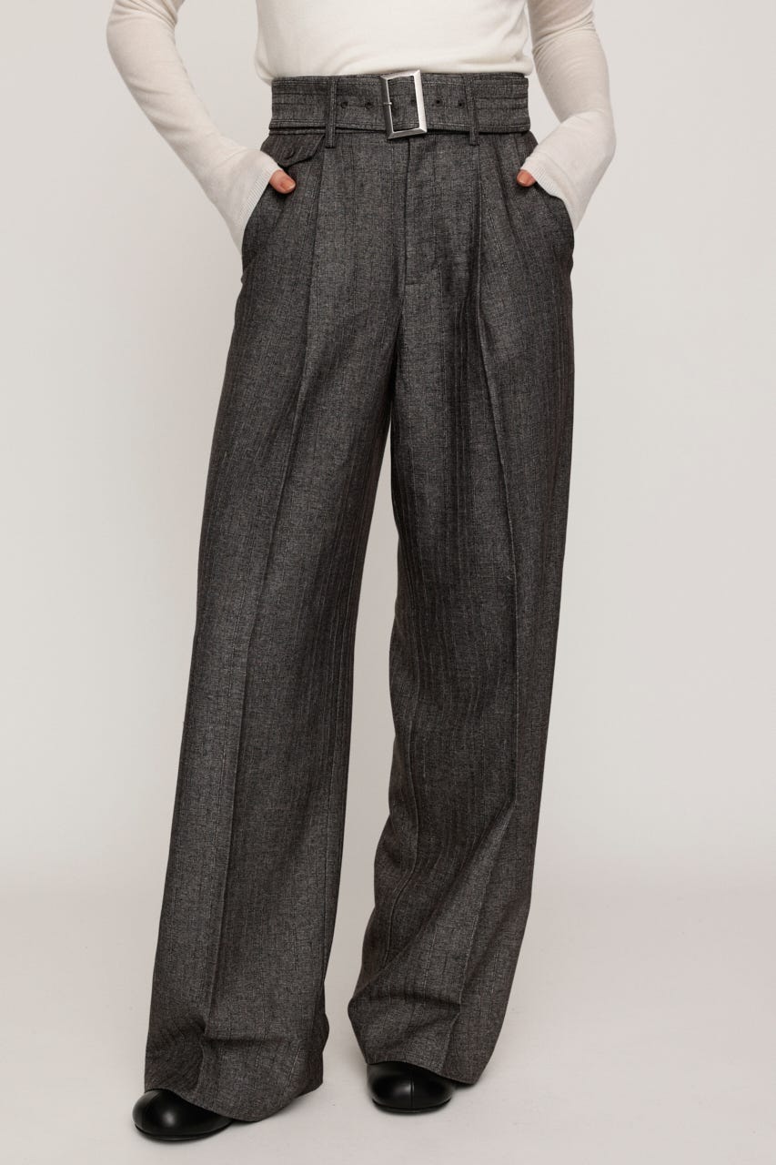 HERRINGBONE C／P STRAIGHT パンツ T.GRY 2