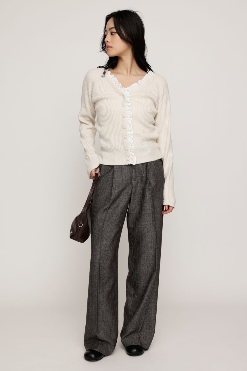 HERRINGBONE C／P STRAIGHT パンツ T.GRY 2