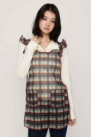 PIPING FRILL APRON