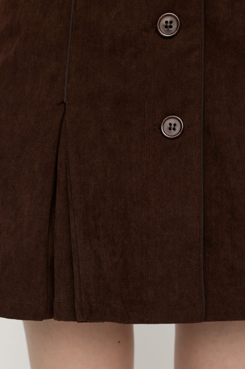 【AW PRE ORDER 第2弾】COLLAR BUTTON ショートワンピース BRN 2