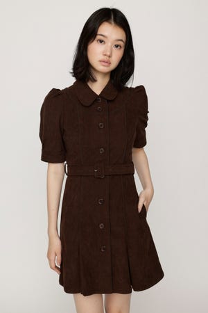 【AW PRE ORDER 第2弾】COLLAR BUTTON ショートワンピース