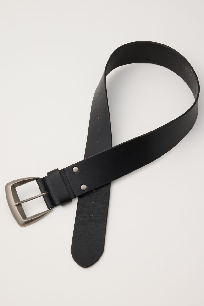 WIDE LEATHER ベルト BLK FREE