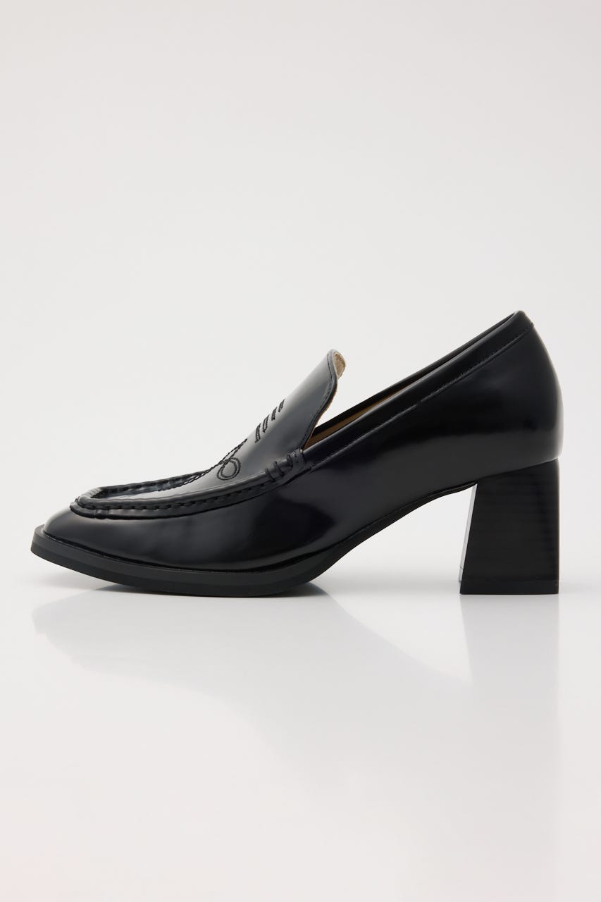 SQUARE HEEL ローファー BLK L