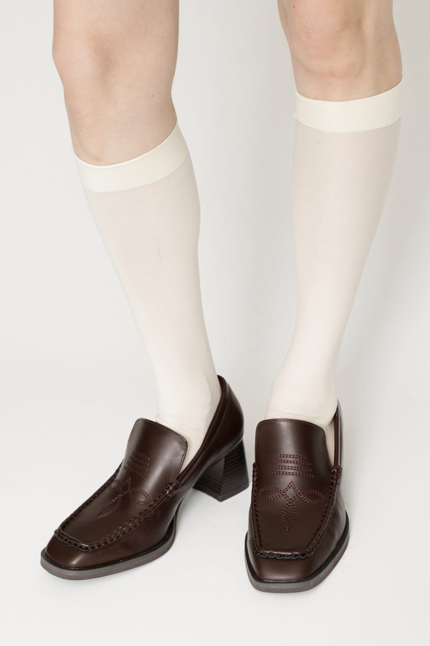 SQUARE HEEL ローファー BRN L