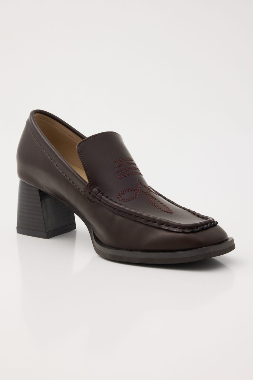 SQUARE HEEL ローファー BRN L