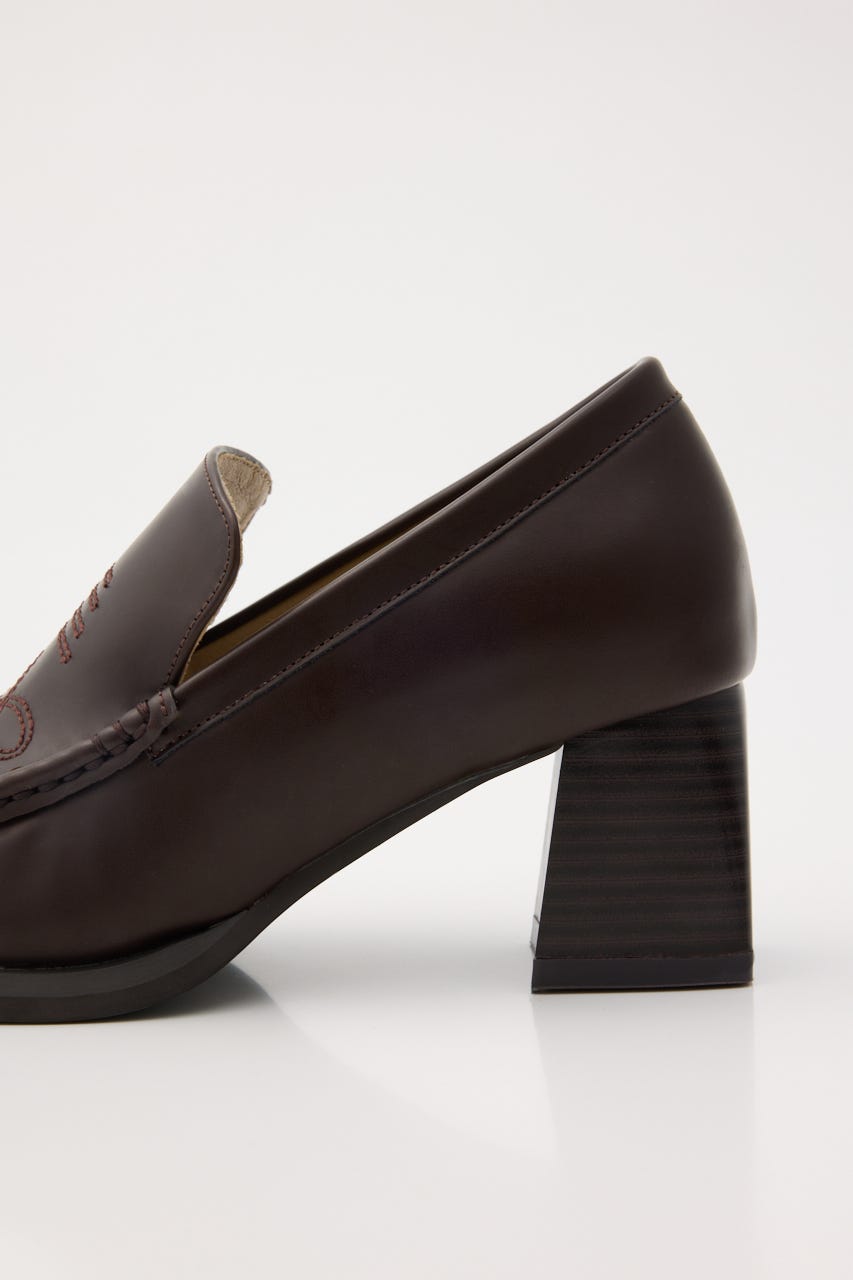 SQUARE HEEL ローファー BRN L