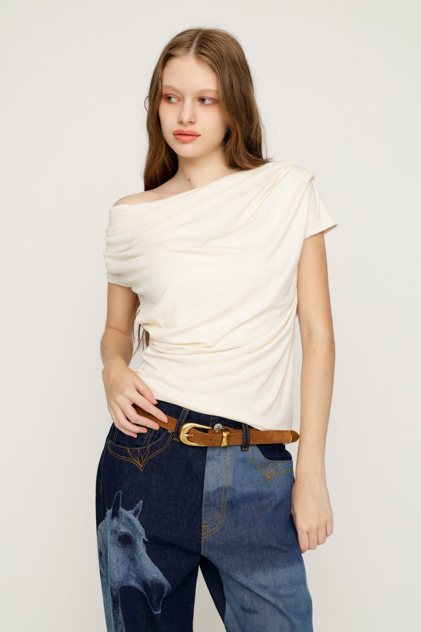 ROUND BUCKLE COW LEATHER ベルト BEG FREE