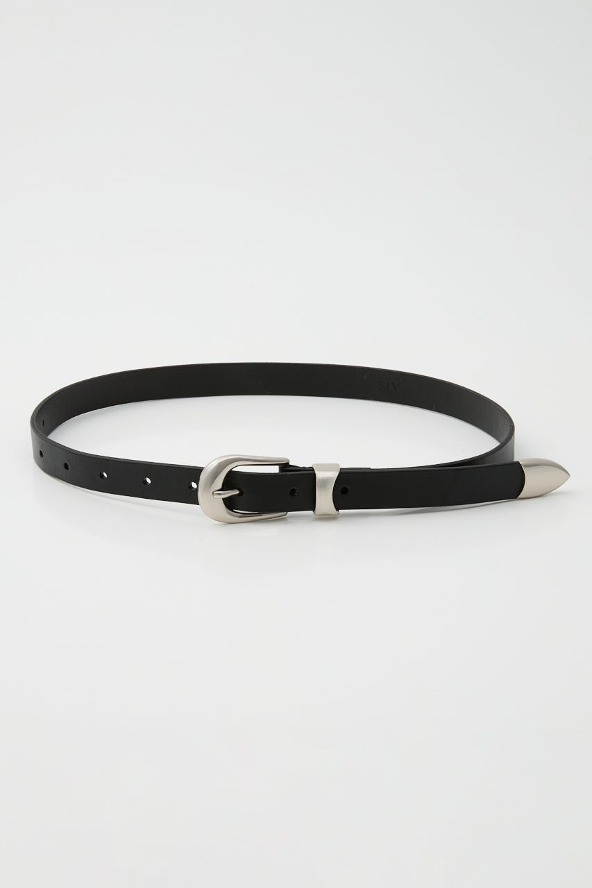 ROUND BUCKLE COW LEATHER ベルト BLK FREE