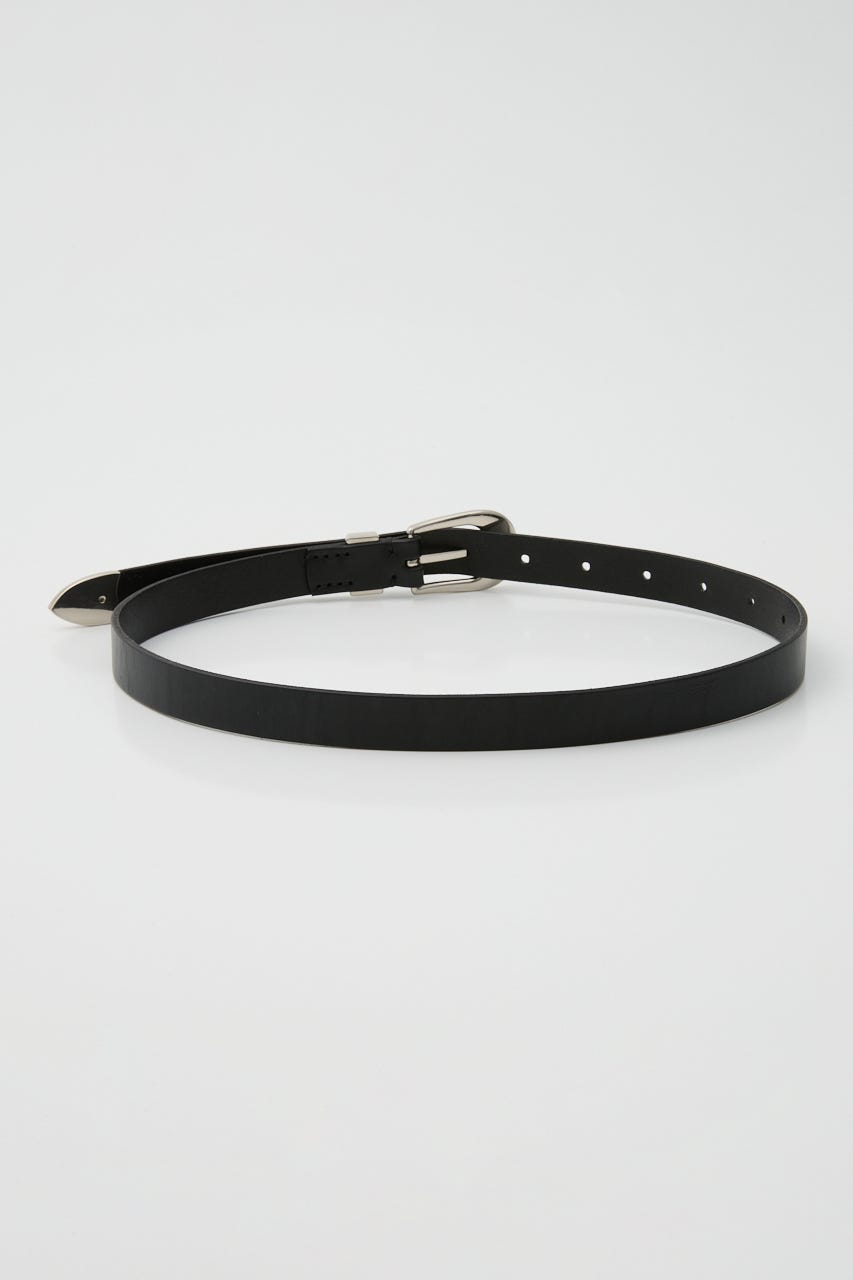 ROUND BUCKLE COW LEATHER ベルト BLK FREE