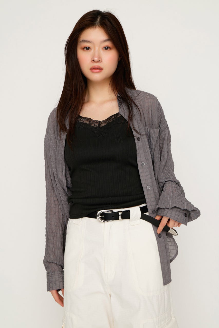 ROUND BUCKLE COW LEATHER ベルト BLK FREE