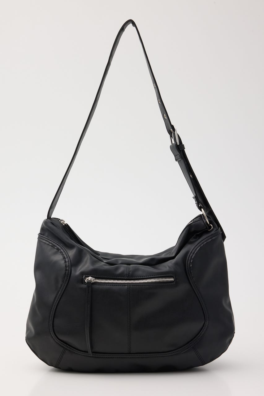 ZIP SHOULDER バッグ BLK FREE