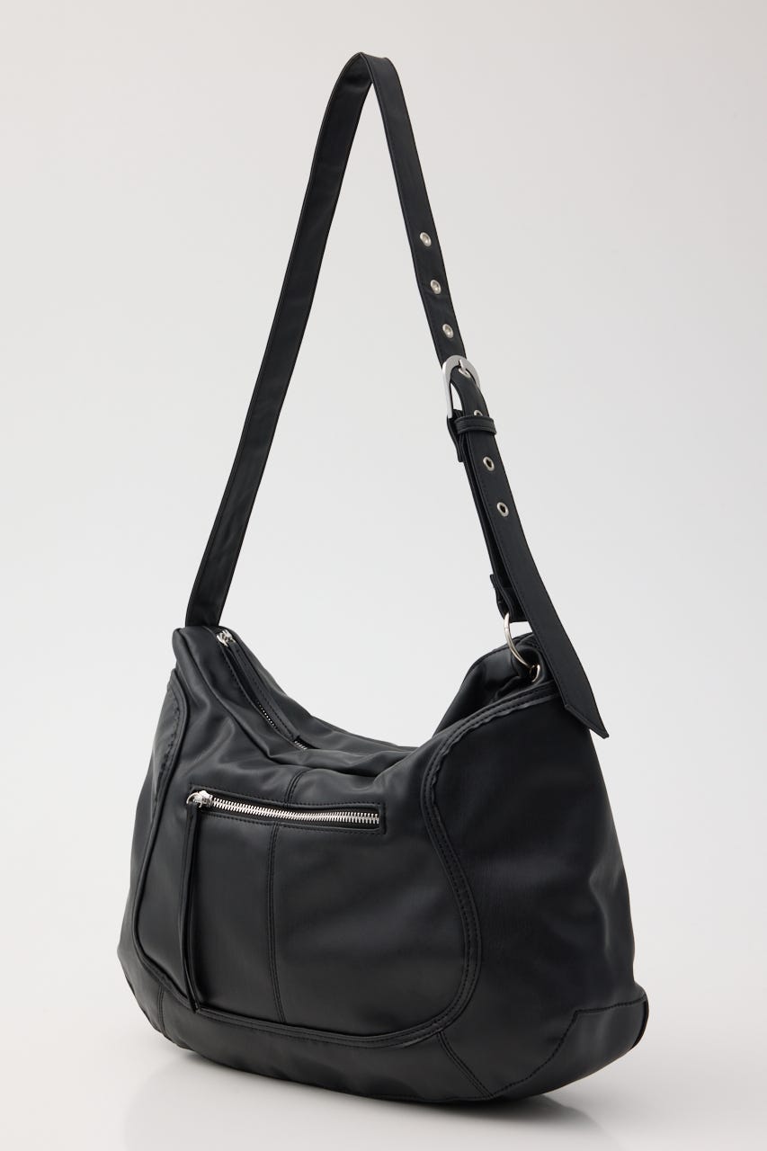 ZIP SHOULDER バッグ BLK FREE