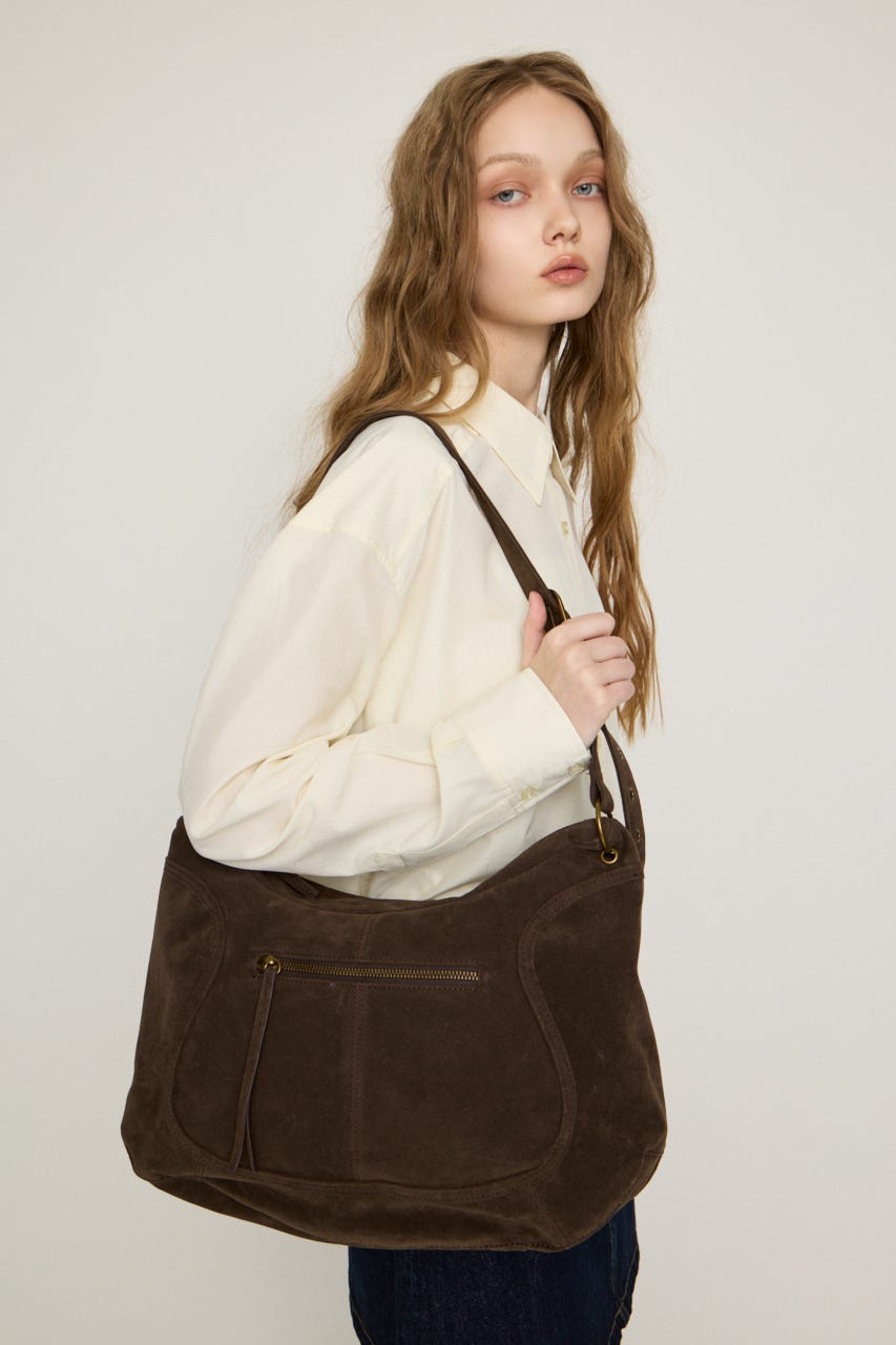 ZIP SHOULDER バッグ BRN FREE