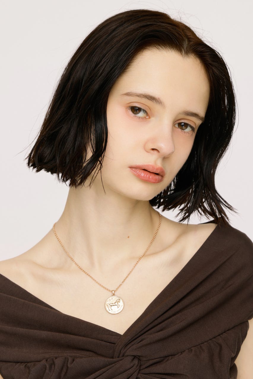 HORSE COIN CHARM ネックレス GLD FREE