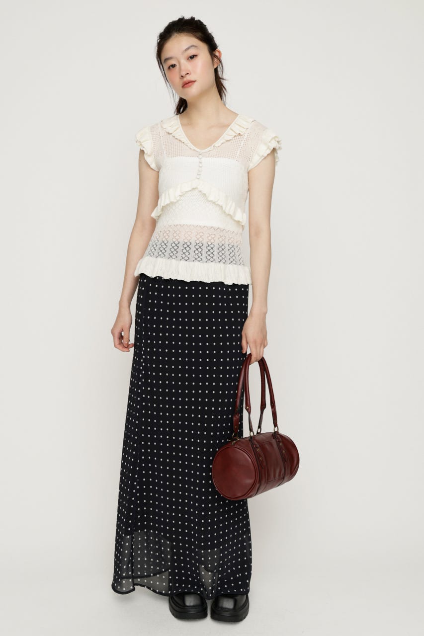 CROCHET FRILL トップス IVOY FREE