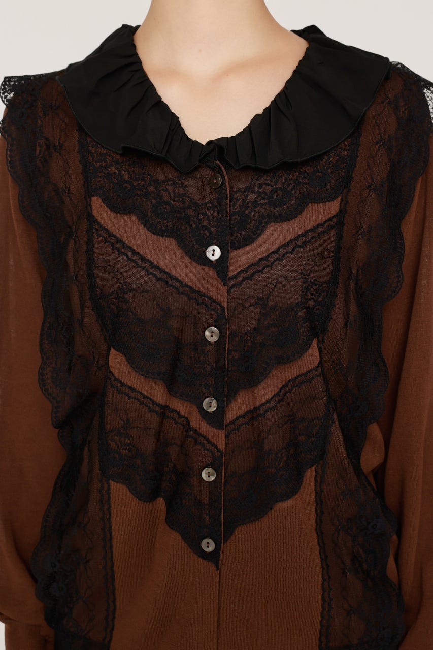 CLASSICAL HG KNIT ブラウス BRN FREE